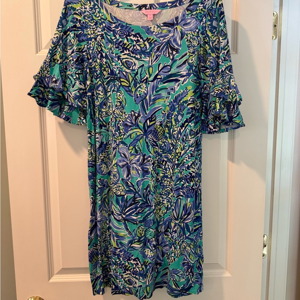 Lilly Pulitzer Blue and Green Dress